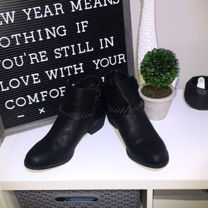 Black ankle boots